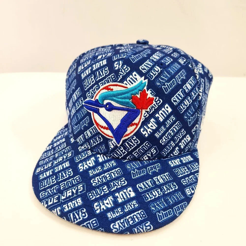 Toronto Blue Jays Cooperstown Snapback Hat All Over Logo Print